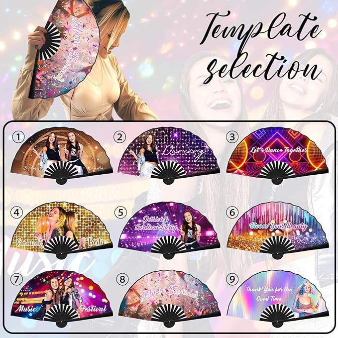 Custom Fans Personalized Fans for Line Dancing Folding Popping Fans for Wedding Dancing Concert Cosplay Party