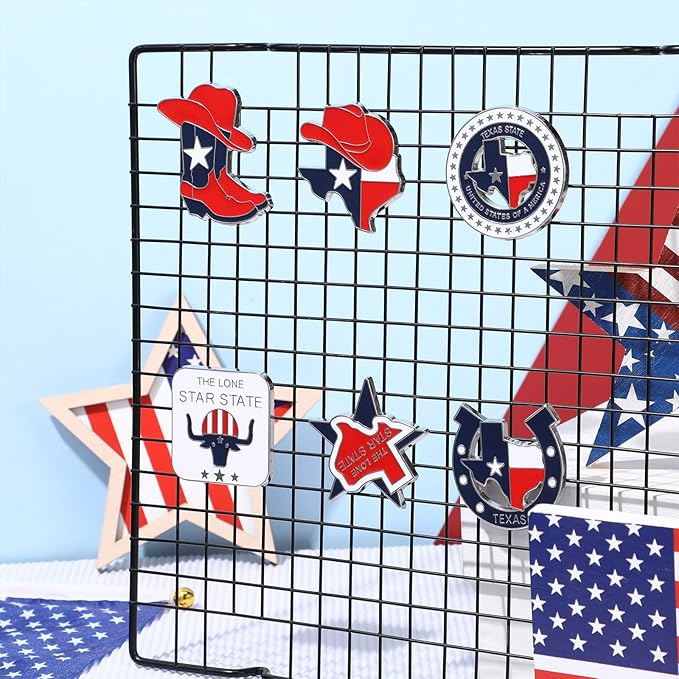 Konohan 24 Pcs Texas Keychain Magnet Set Texas Gifts Souvenirs Lone Star State Shaped Keychain Fridge Magnet Texas Collection