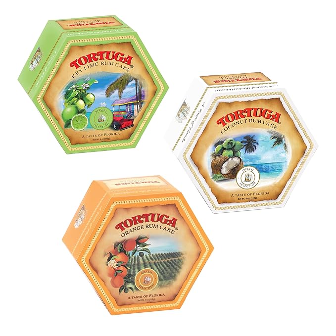 TORTUGA Taste of Florida Rum Cake Mix – 4 oz. - 6 Pack - The Perfect Premium Gourmet Gift