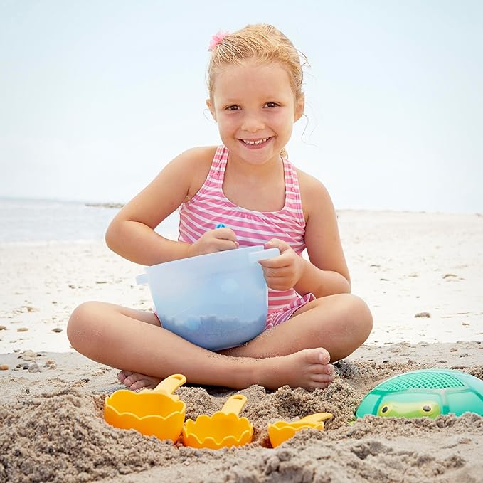 Melissa & Doug Sunny Patch Seaside Sidekicks Sand Baking Set-Beach Toy, Outdoor Play for Kids Ages 3+