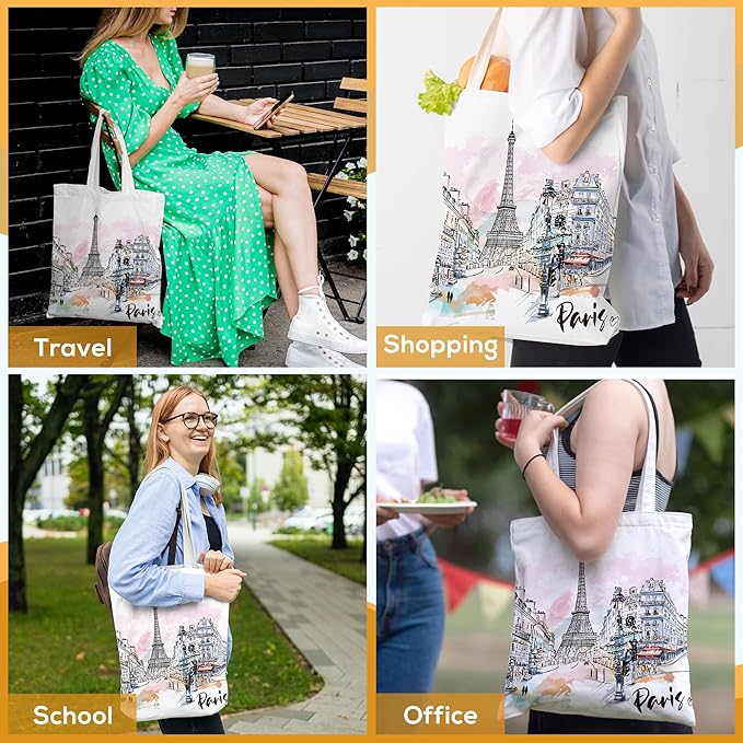 Europe Travel Souvenirs Gifts Tote Bags Reusable Grocery Bags London Paris Switzerland Gifts for Women