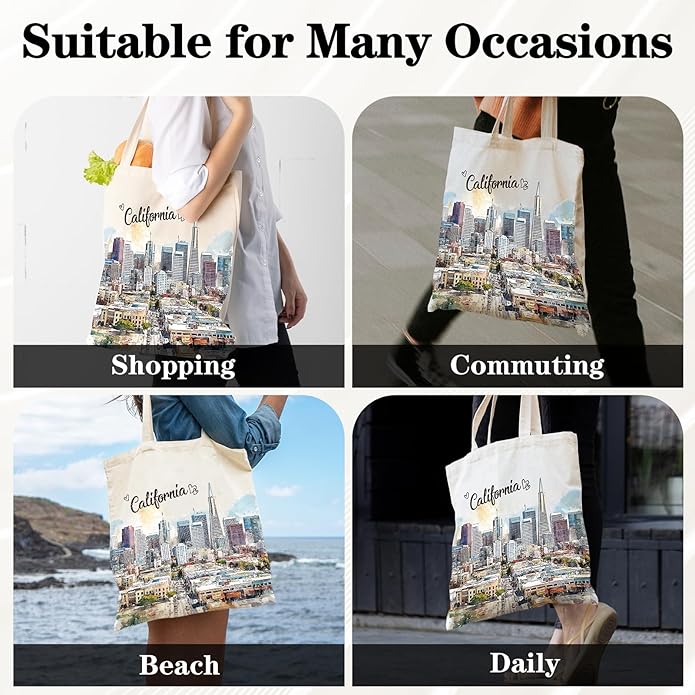 Canvas Tote Bag Gift - Funny Reusable Cloth Bags Vintage Totes Gifts for Women Shopping Grocery Lover Books Reader