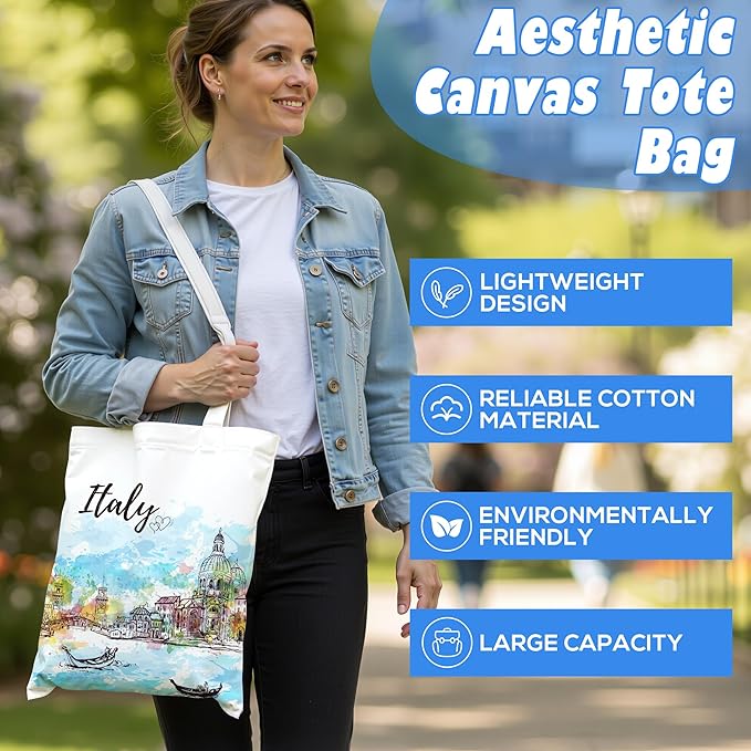 Europe Travel Souvenirs Gifts Tote Bags Reusable Grocery Bags London Paris Switzerland Gifts for Women