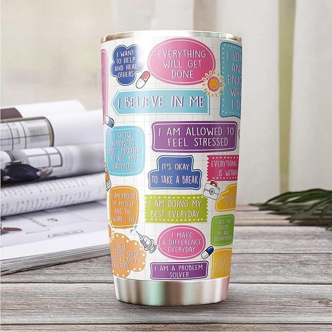 Nurse Tumbler - Gifts For Nurses Women On Christmas, Birthday - Nurses Week Gifts - Nursing Student Tumbler - Nurse Cup - Nurse Mug - Nurse Daily Tumbler - Nurse Graduation Gift Ideas - Tumbler 20 Oz