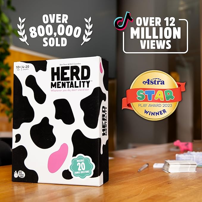 Party Game Bundle – Herd Mentality & You Can’t Say UMM | Fun Family Board Games for Adults, Teens & Kids | Easy-to-Learn, Hilarious Games for Game Night & Parties