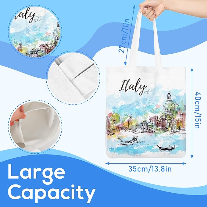 Europe Travel Souvenirs Gifts Tote Bags Reusable Grocery Bags London Paris Switzerland Gifts for Women