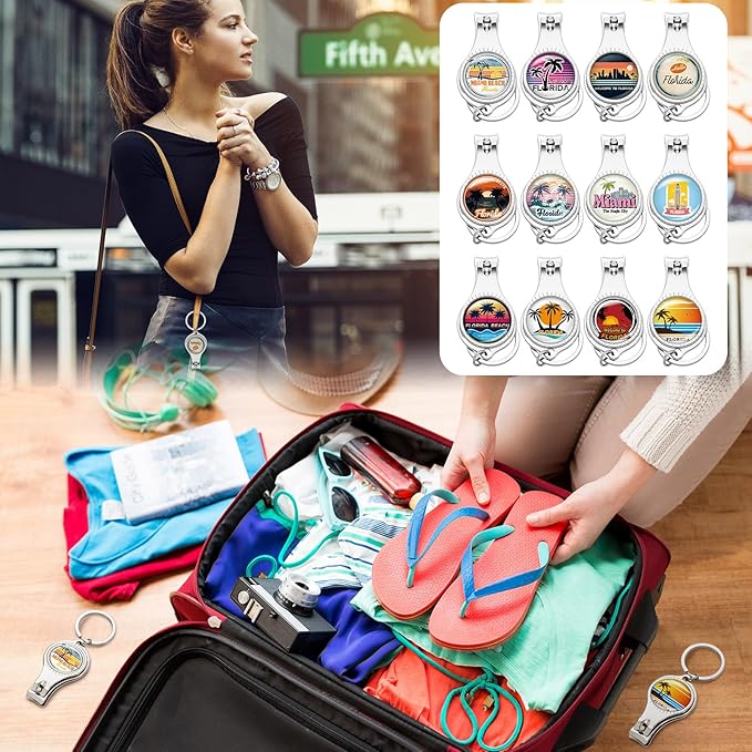 12 Set Florida Keychain Souvenirs and Gifts Bulk Includes Florida Keychains Bottle Openers Nail Clipper Gifts