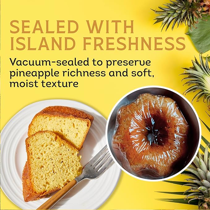 TORTUGA Caribbean Pineapple Rum Cake - 32 oz Rum Cake - The Perfect Premium Gourmet Gift for Gift Baskets, Parties, Holidays, and Birthdays - Great Cakes for Delivery