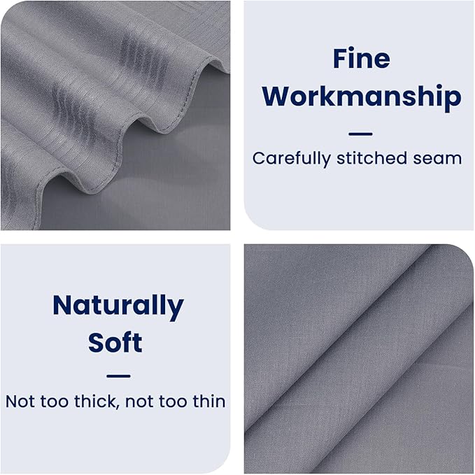 Zenssia Men's Pure Cotton Handkerchiefs with Hem, Bulk Set Hankies