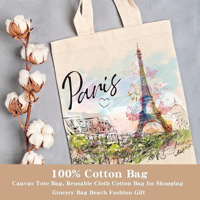 Canvas Tote Bag Gift - Funny Reusable Cloth Bags Vintage Totes Gifts for Women Shopping Grocery Lover Books Reader