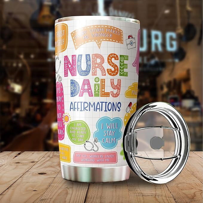 Nurse Tumbler - Gifts For Nurses Women On Christmas, Birthday - Nurses Week Gifts - Nursing Student Tumbler - Nurse Cup - Nurse Mug - Nurse Daily Tumbler - Nurse Graduation Gift Ideas - Tumbler 20 Oz