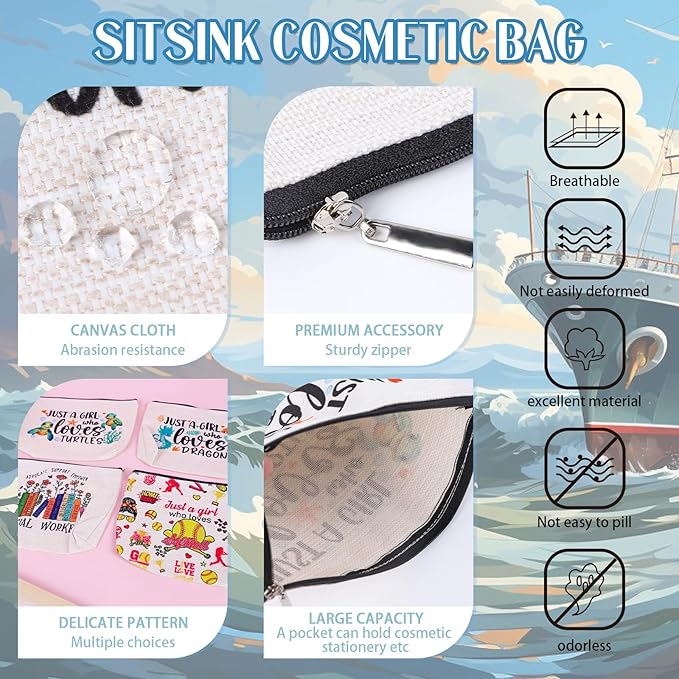 Alaska Souvenirs Cruise Bags Gifts - Makeup Bag Alaska Travel Must Have Essentials, Cosmetic Pouch Purse Cruise Exchange Idea Gift for Women Men Adults