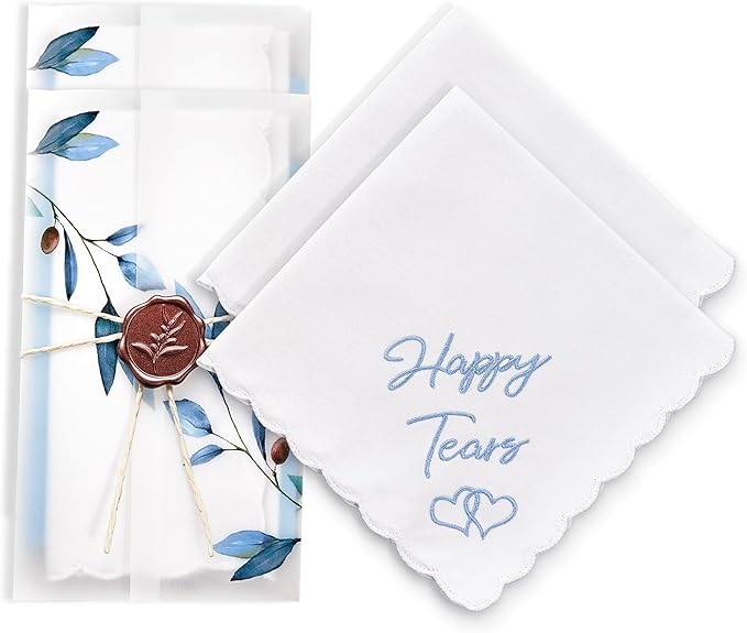 Mother Of The Bride Gifts Something Blue For Bride On Wedding Day Handkerchief
