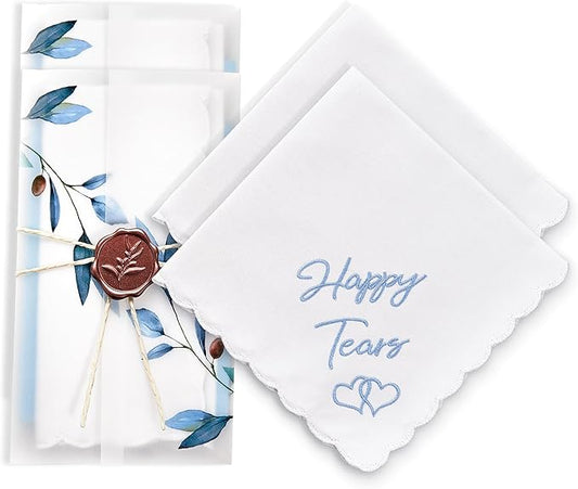 Mother Of The Bride Gifts Something Blue For Bride On Wedding Day Handkerchief