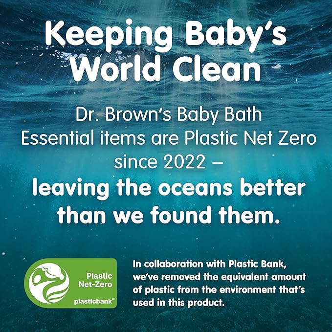 Dr. Brown's CleanUp Dino-Pour Bath Rinse Cup, 0m+ with Dr. Brown's CleanUp Float & Hatch Dino Eggs Nesting Bath Toy, 6m+, BPA Free, Certified Plastic Neutral