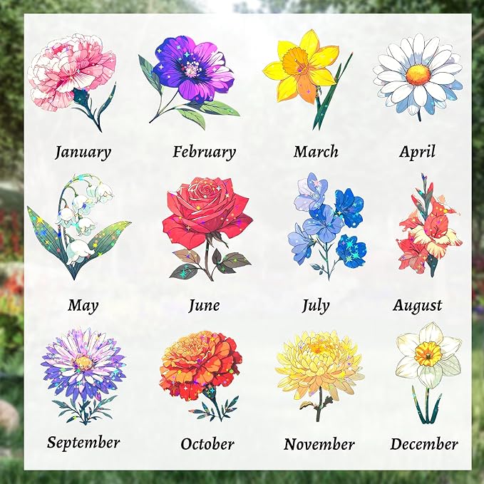 callie Personalized Birth Flower Magnetic Bookmarks - Custom Name Waterproof Glitter Magnet Book Page Markers, Birthday Reading Gifts for Women Students Teachers Book Lovers