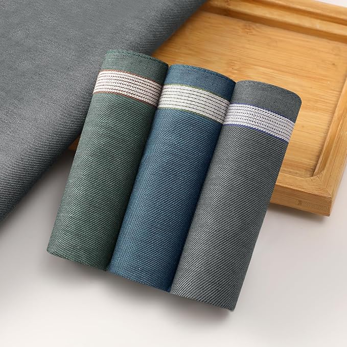 Handkerchiefs for Men, Soft Cotton Men’s Handkerchiefs, Cotton Hankies for Men, Assorted Hankies, 17x17 3/6 PCS