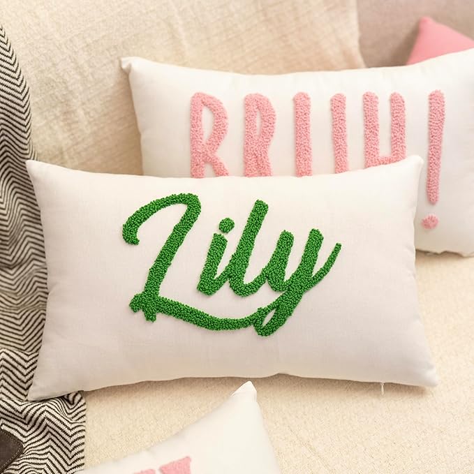 Custom Monogram Pillow - Personalized Embroidered Pillow - Customized Letter Monogrammed Pillows - Customized Pillow Gift for Couple - Home Decorations Gift - House Warming Gifts New Home