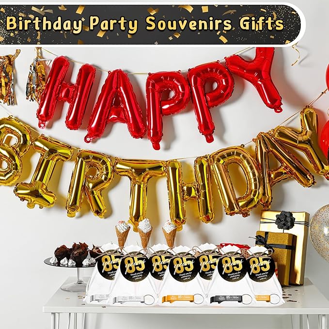 Dandat 54 Sets 85th Birthday Party Favors for Guests Birthday Opener Keychain Cheers to 85 Bottle Opener Keychain with Thank You Cards and Gift Bags for Anniversary Wedding Party Favors