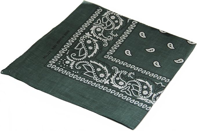 Soophen One Dozen Cowboy Bandanas 100% Cotton 22 x 22 inch
