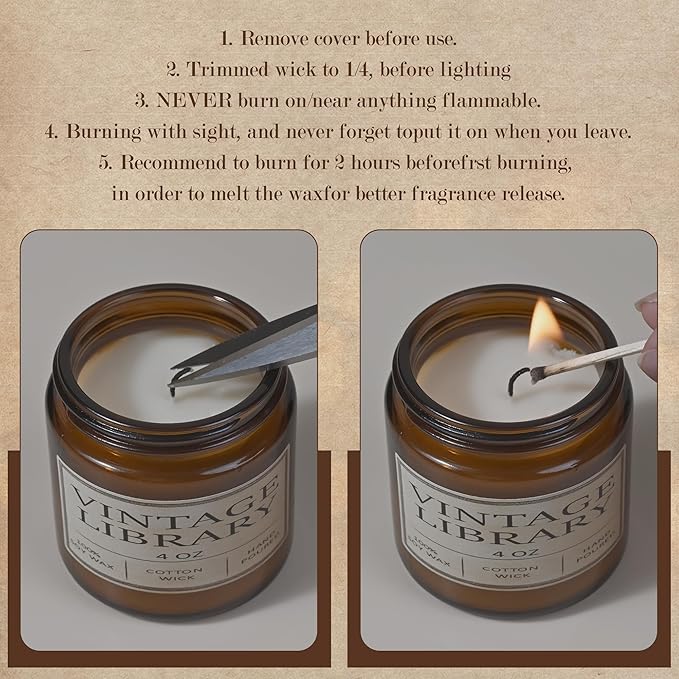 Book Lover Candles, Book Lovers Gift Ideas, Candle for Women, Reading Gifts, Birthday Gifts, Holiday, Scented Candles for Men, Women, Librarian