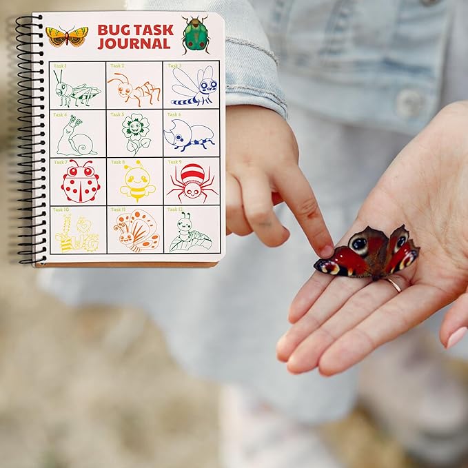 36PCS Bug Party Favors - 24PCS Pre-Cut Temporary Tattoos & 12PCS Stamps - Ideal Spring Summer Animal Themed Birthday Card Decorations Supplies Goodie Bag Kids Gifts Classroom Rewards Prizes