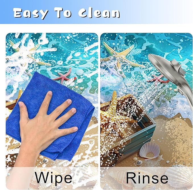 Bathroom Rugs Non Slip Quick Dry Bath mat Rubber Bathroom mat, Super Absorbent Bath mat, Washable Bathroom mat Bath Rugs, Shower Mat Bath Mats for Bath Floor, 15.7x23.6in, Seaside
