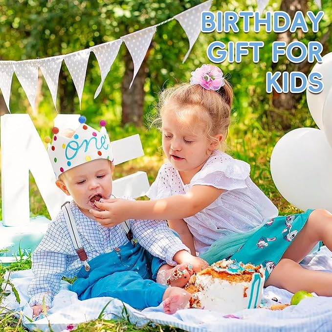 Personalized Hand Embroidered Crown, Customed Birthday Crowns for Kids Birthdays Party, Fit All Ages
