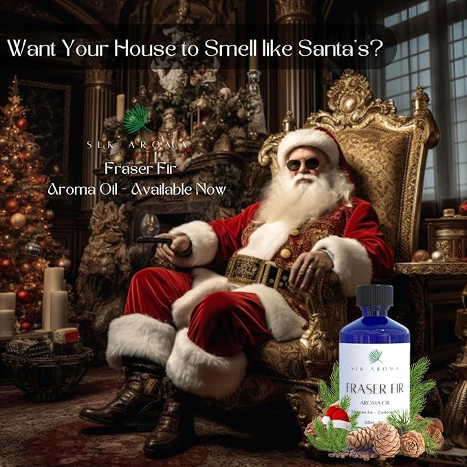 Fraser FIR Aroma Oil for Diffusers - The Fresh Smell of Christmas Trees and The Holidays - Niche Blend of Siberian Fir, Himalayan Cedar, Essential Oils - Great for Plastic Trees (500 ml)
