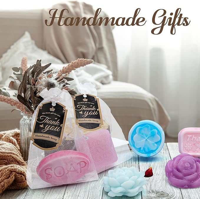 MuseLuxe Soap Making Kit for Adults & Kids - Soap Making Supplies with Melt and Pour - Base,6 Silicone Molds, Colorant,Fragrances,Dried Flowers,Gift Card,DIY Craft Kit for Beginners