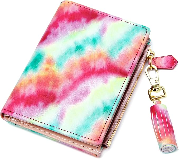 GEEAD Small Wallets for Women Bifold Slim Coin Purse Zipper ID Card Holder