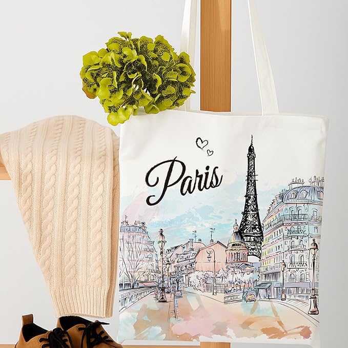 Europe Travel Souvenirs Gifts Tote Bags Reusable Grocery Bags London Paris Switzerland Gifts for Women