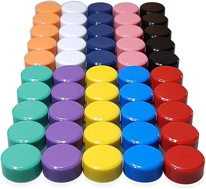 Fridge Magnets, 50 Pack Round Refrigerator Magnets, Dry Erase Board Magnets for Whiteboard, Decorative Magnets, Mini Colorful Whiteboard Magnets for Fridge, Kitchen, Home, Office, Classroom