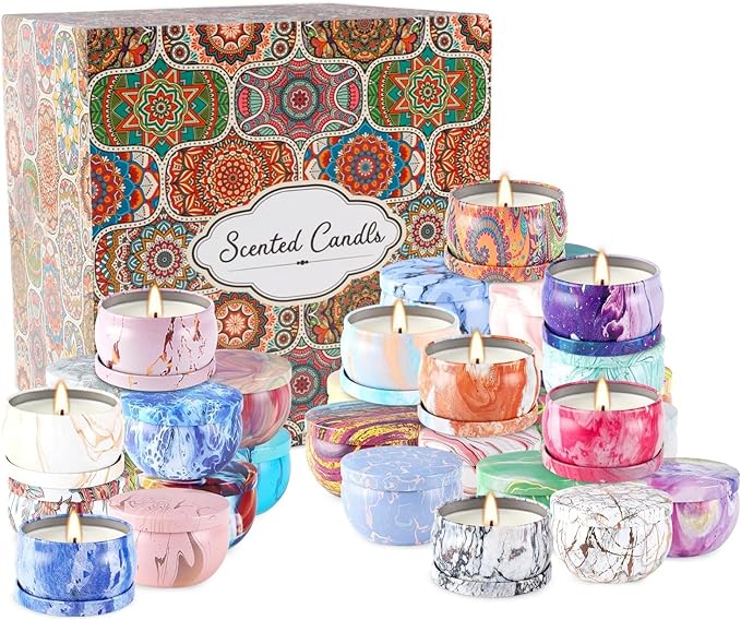 36 Pack Scented Candles,Soy Wax Travel Tin Jar Candles,Aromatherapy Candles for Home 2.5 OZ Scented Candles for Mom for Christmas Candles, Birthday, Thanksgiving, Mother's Day,Valentine'sDay