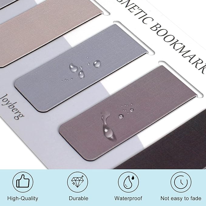30 Pieces Bookmark, Magnetic Bookmarks for Women, Men, Book Lovers, Page Markers for Students Teachers Reading (Misty, Ocean, Emerald)
