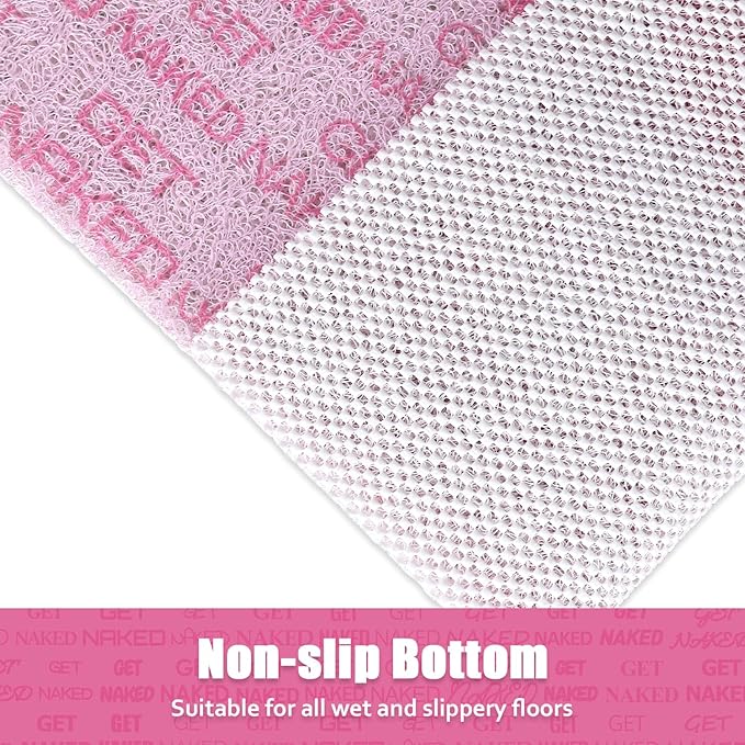 Shower Mat Non Slip Square - 32x32 Inch Soft Comfortable Shower Floor Mat with Drain - PVC Loofah Bath Mat for Shower, Bathroom and Wet Areas - Quick Drying & Easy Cleaning