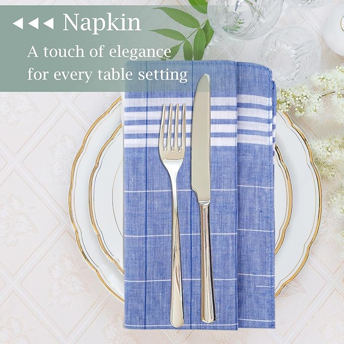 12 Pcs Handkerchiefs for Men, 100% Soft Cotton Hankies with Check, Classic Reusable Men's Handkerchiefs, 16x16 Inch Pocket Hanky