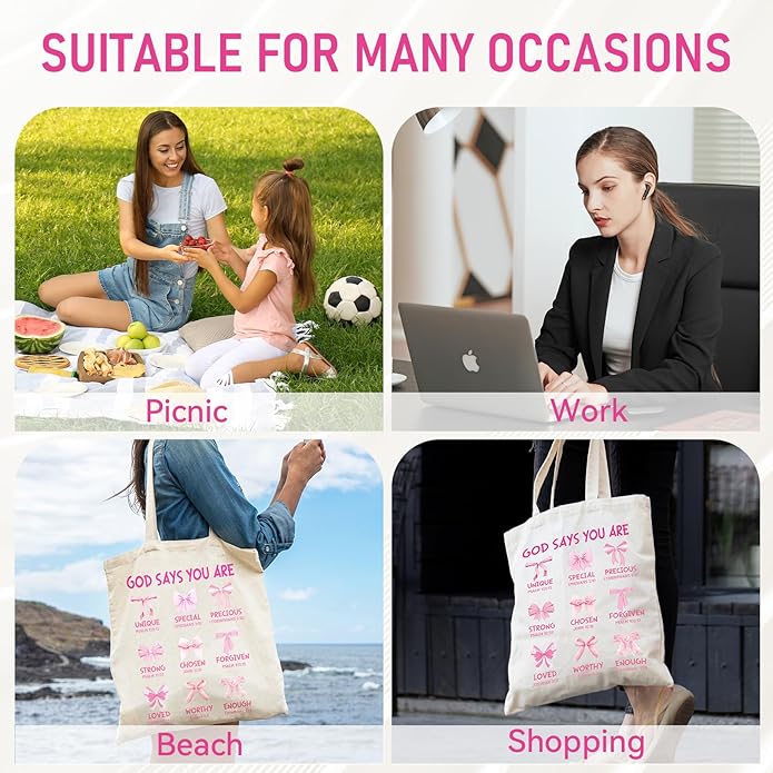 Canvas Tote Bag Gift - Funny Reusable Cloth Bags Vintage Totes Gifts for Women Shopping Grocery Lover Books Reader