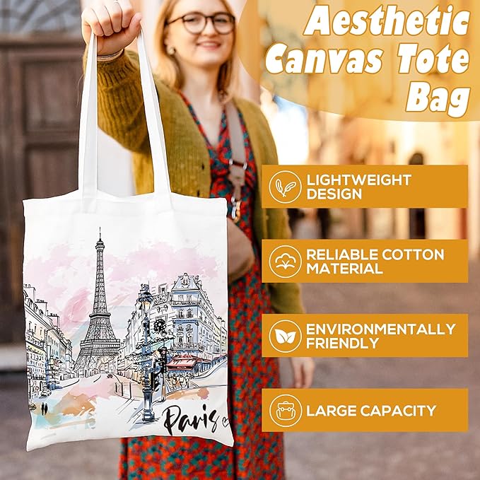 Europe Travel Souvenirs Gifts Tote Bags Reusable Grocery Bags London Paris Switzerland Gifts for Women