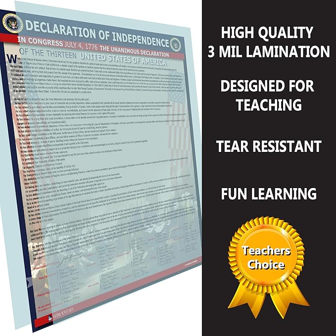 American Founding documents XXL Laminated 3 pack: US Constitution, Declaration of Independence and Bill of Rights Includes the whole constitution and all amendments (36x54) Young N Refined