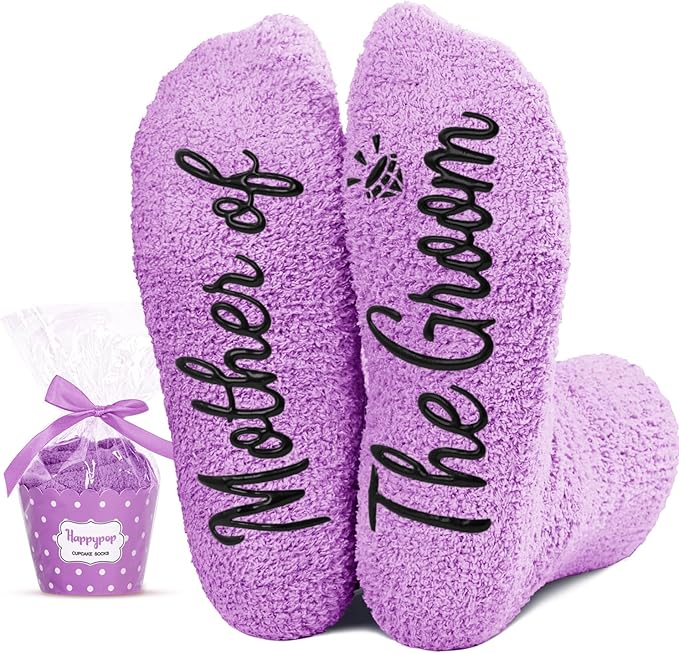 HAPPYPOP Wedding Gifts for Mother - Mother of the Groom & Bride Gifts, Mom in Law Socks