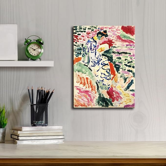 Wieco Art Canvas Prints Wall Art Woman Beside the Water 1905 by Henri Mattise Abstract Colorful Art Matisse Posters Canvas Prints for Wall and Home Office Decorations