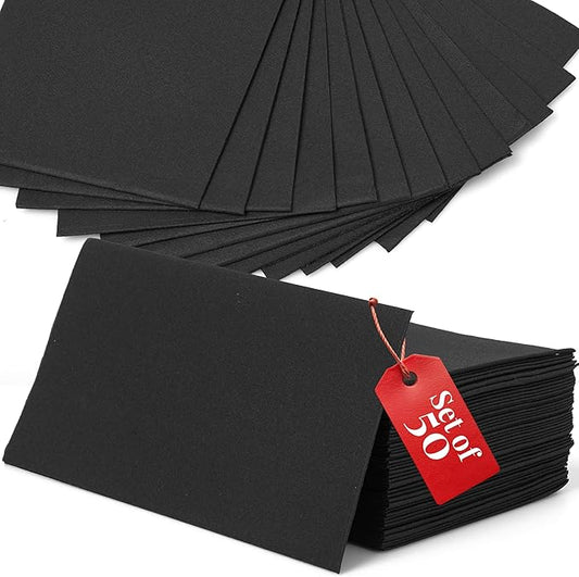 Prestee Black Dinner Napkins Disposable - Soft and Absorbent Paper Hand Towels for Dinner Parties and All Types Events - Pre folded Linen-Feel Paper Towels - Convenient -7.8" x 4" - 50 Count