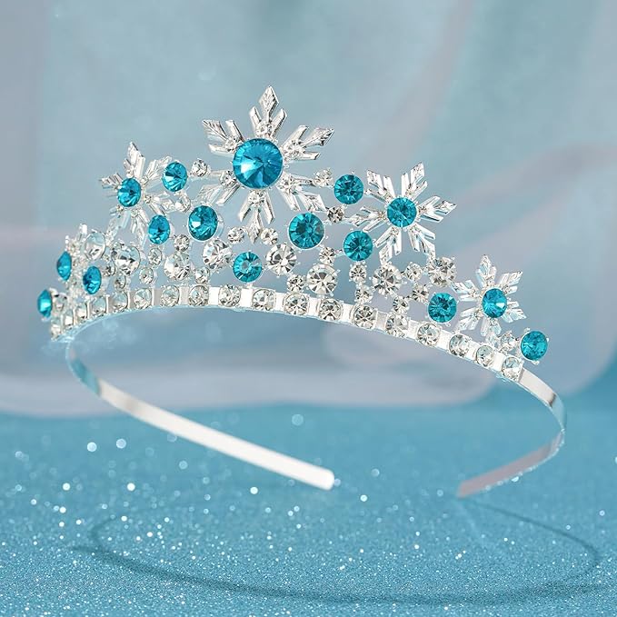 SWEETV Princess Tiara for Little Girls,Tiara Crown Headband Birthday Party Prom Costume Accessories Gift Toddler Kids Baby