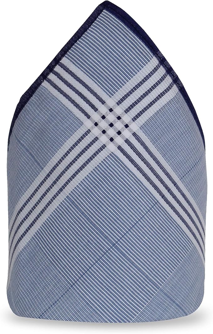 Caruso Italy 100% Cotton Men's Italia Handkerchief | Luxurious, Soft, and Ultra-Absorbent Handkerchief For Men | 50cm X 50cm