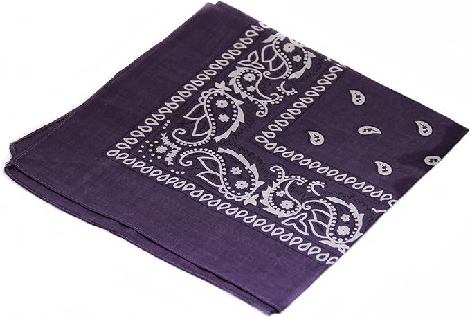 Soophen One Dozen Cowboy Bandanas 100% Cotton 22 x 22 inch