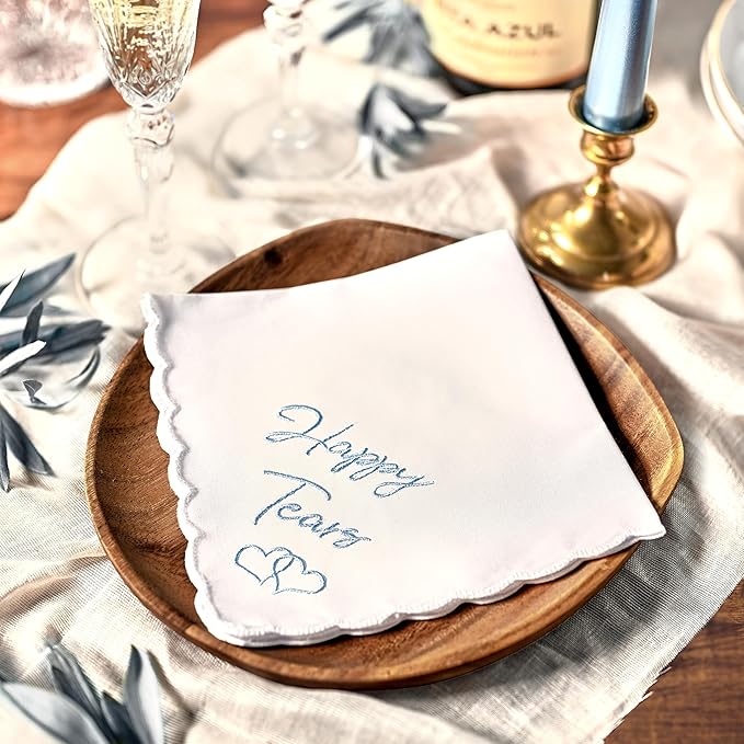 Mother Of The Bride Gifts Something Blue For Bride On Wedding Day Handkerchief
