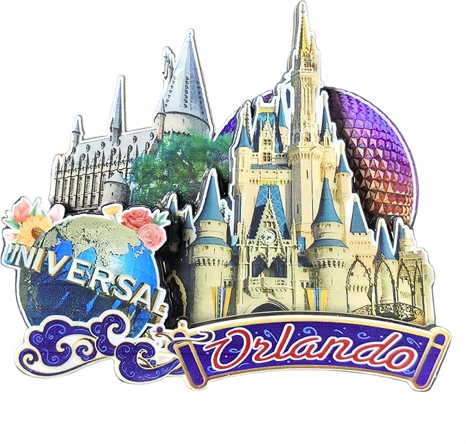 Orlando USA 3D Refrigerator Magnet Tourist Souvenirs Wood Magnetic Stickers Orlando Fridge Magnet Home & Kitchen Decoration from China