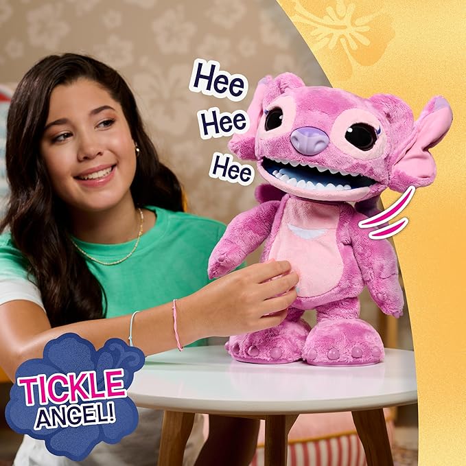 Disney Stitch Ultimate Angel Interactive 17" Plush Toy, 100+ Sounds & Reactions, Moves Like a Real-Life Angel, Amazon Exclusive, Toy for Fans, Girls, Boys, Kids 3 and Up by Just Play