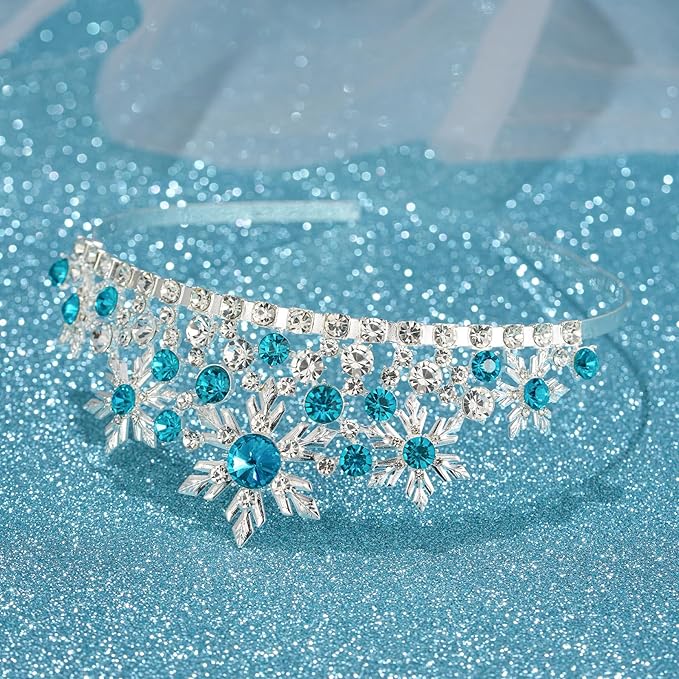 SWEETV Princess Tiara for Little Girls,Tiara Crown Headband Birthday Party Prom Costume Accessories Gift Toddler Kids Baby